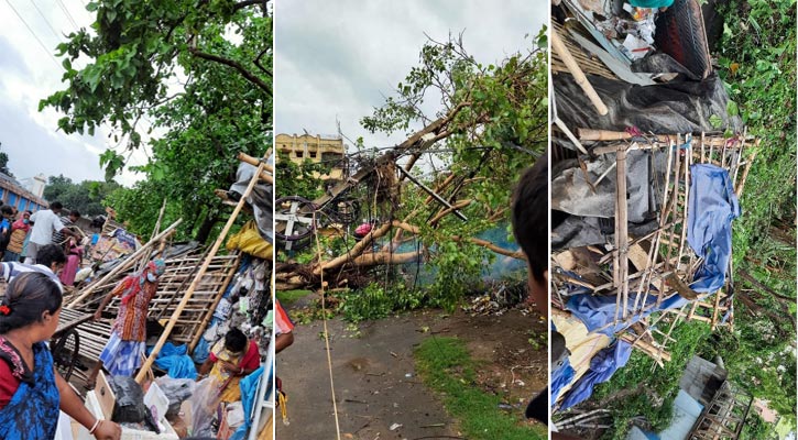 উড়িষ্যায় আঘাত হেনে পশ্চিমবঙ্গেও তাণ্ডব চালালো ঘূর্ণিঝড় ইয়াস