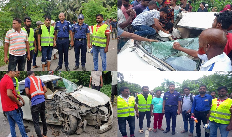 ভয়াবহ সড়ক দুর্ঘটনা,উদ্ধার কাজে নিসচা ডুমুরিয়া উপজেলা শাখা