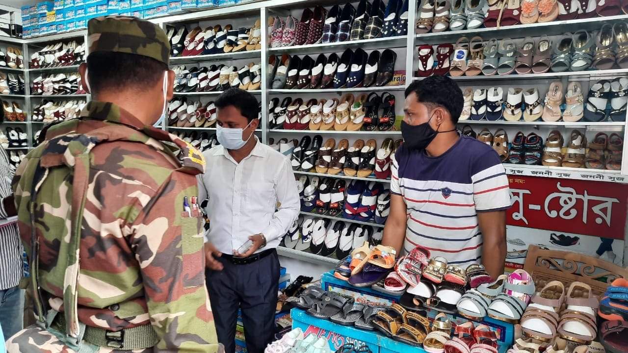 হবিগঞ্জে লকডাউনের ৭ম দিনে ৩৪ হাজার টাকা অর্থদন্ড