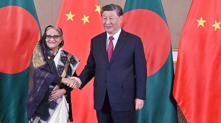 ব্রিকস শীর্ষ সম্মেলনের ফাঁকে চীনা প্রেসিডেন্টের সঙ্গে প্রধানমন্ত্রী শেখ হাসিনার বৈঠক অনুষ্ঠিত