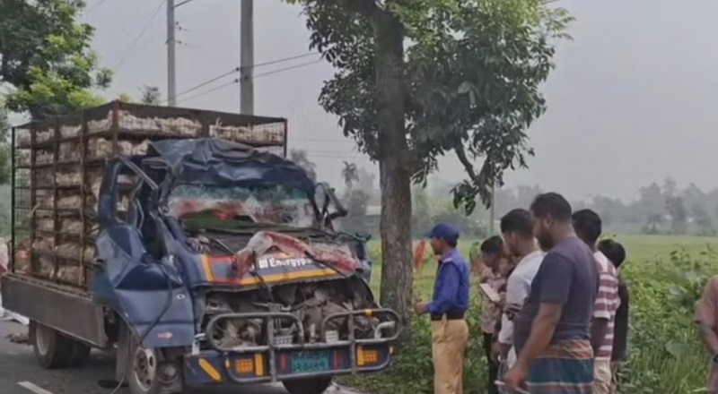 টাঙ্গাইলে দাঁড়িয়ে থাকা  ট্রাকের সঙ্গে  পিকআপের ধাক্কা  নিহত ৪