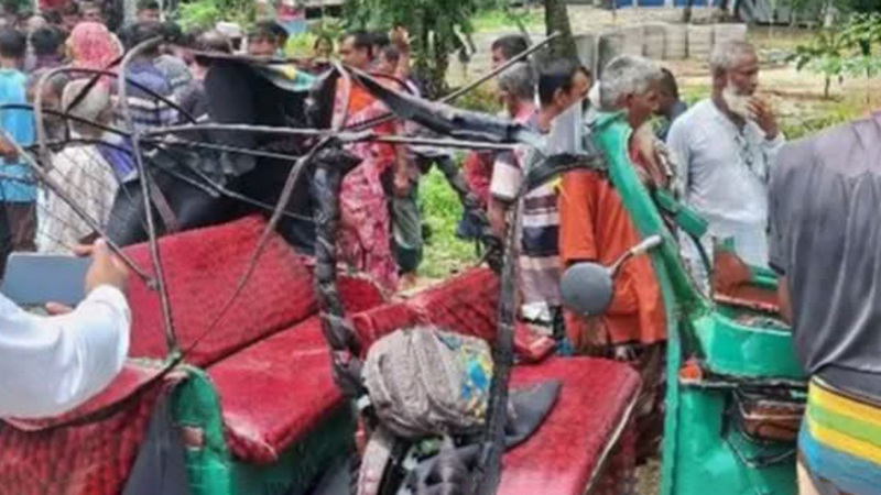 বগুড়ায় কাভার্ড ভ্যানের চাপায় অটোরিকশার চালক-যাত্রী নিহত,আহত ৩