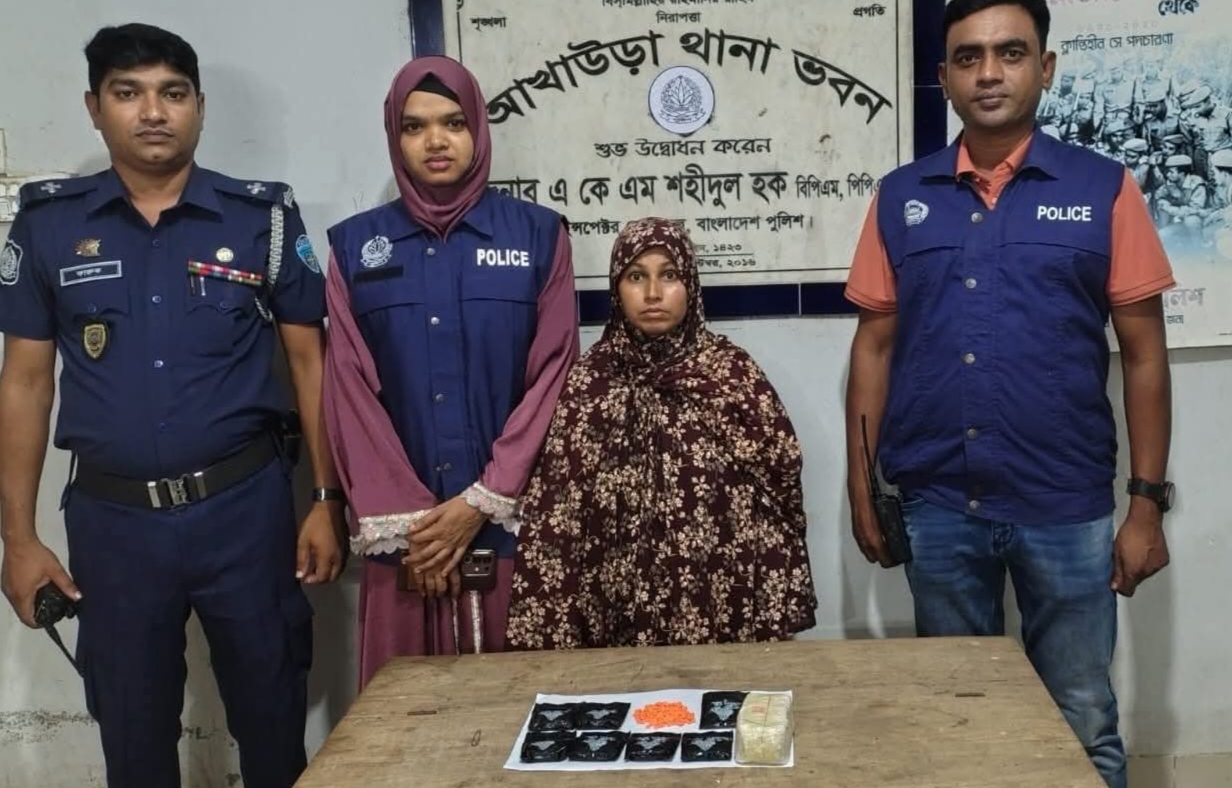 আখাউড়ায় ৩৪০০ পিস ইয়াবাসহ নারী মাদক কারবারি গ্রেপ্তার,স্বামী পলাতক