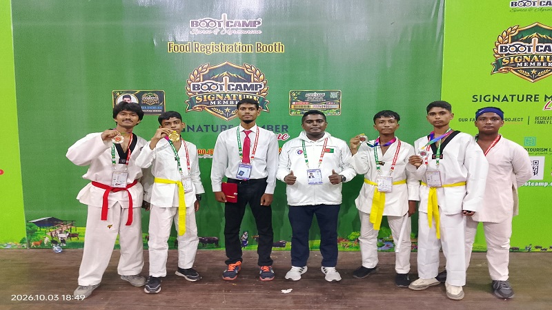 তায়কোয়ানডোতে সাতক্ষীরার ৪ খেলোয়াড়ের ৪ পদক অর্জন