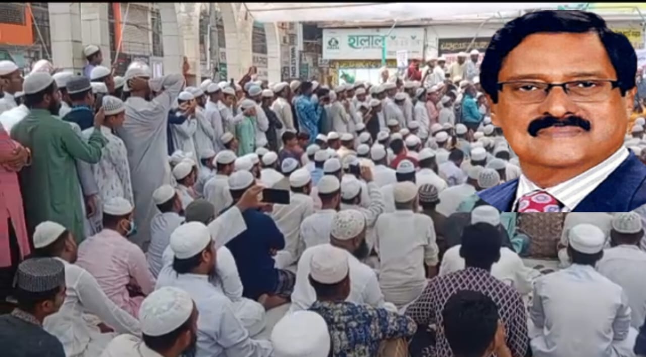 কিশোরগঞ্জে বিএনপির নেতা ফজলুর রহমানের বিরুদ্ধে বিক্ষোভ মিছিল 