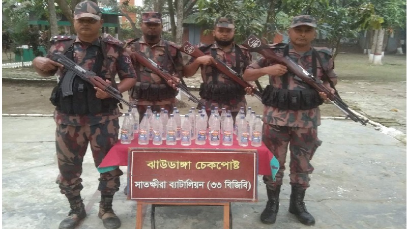 সাতক্ষীরায় মাদকসহ পাঁচ লক্ষাধিক টাকার ভারতীয় মালামাল জব্দ 